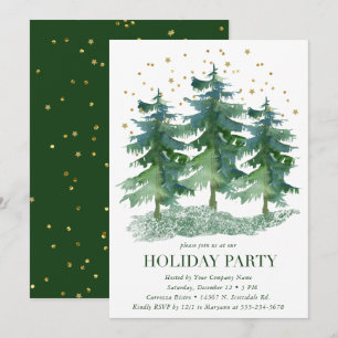 Winter Forest Company Weihnachtsfeier Einladung