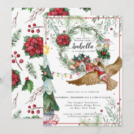 Winter Forest Fairy Birthday Einladung