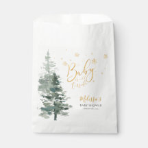 Winter Forest Gold Es ist kalte Outside Baby Dusch