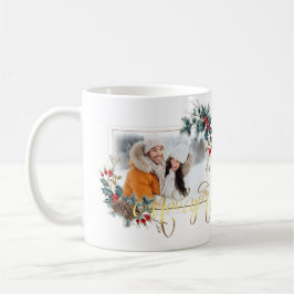 Winter-Foto Imitate Gold Foil Stil Kaffeetasse