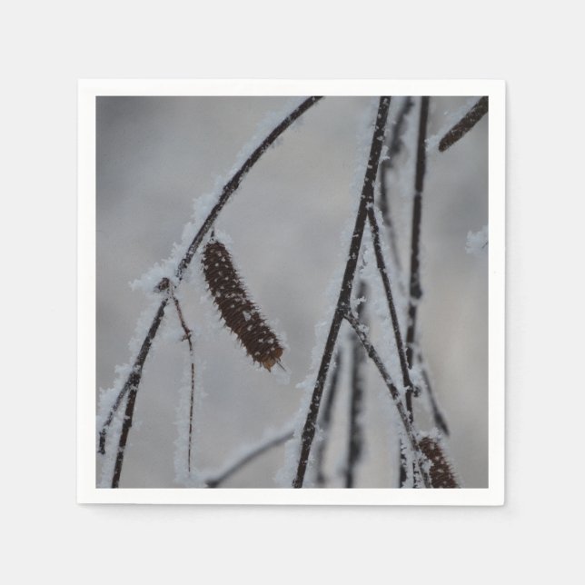 Winter Foto Paper Napkins Serviette (Vorderseite)