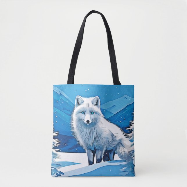 Winter Fox Art Tasche (Vorderseite)