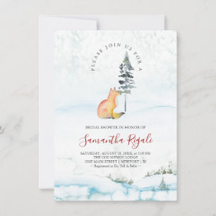 Winter Fox Bridal Dusche Einladungen