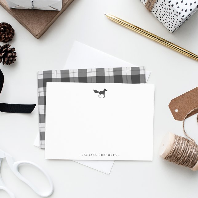 Winter Fox Personalisiert Stationery Flat Note Car Mitteilungskarte (Von Creator hochgeladen)