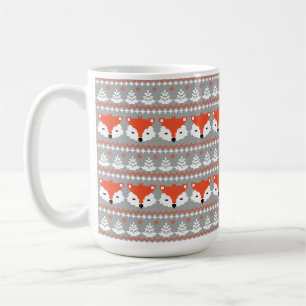 Winter Foxes Weihnachtsmuster Kaffeetasse