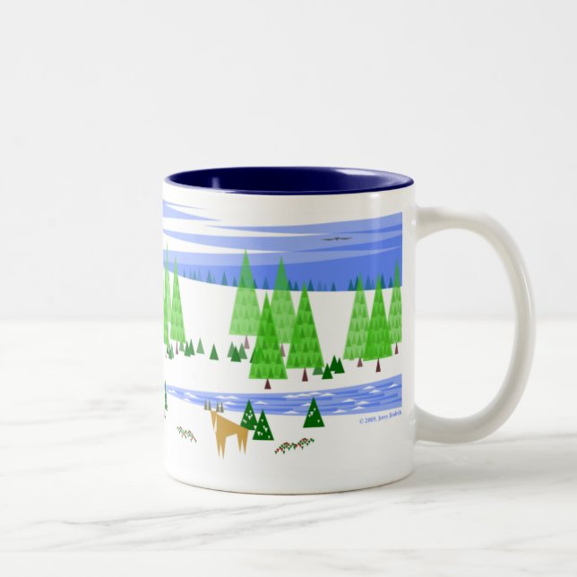 Winter-FriedensTasse Zweifarbige Tasse (Rechts)