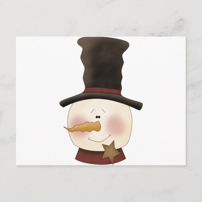 Winter Friends Snowman Postkarte (Vorderseite)