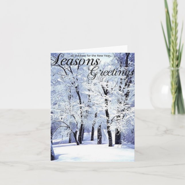 Winter-Frohe Festtage Feiertagskarte (Vorderseite)