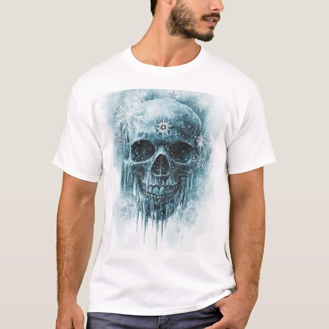 Winter Frost Skull T-Shirt (Vorderseite)