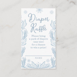 Winter Frost Snowflake Babydusche Windelwindeln Begleitkarte