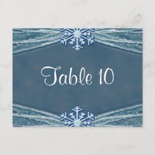 Winter Frost & Snowflakes Hochzeit Postkarte