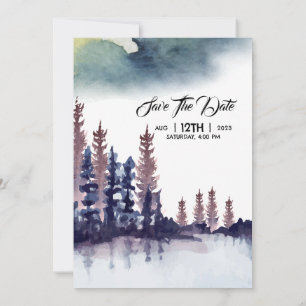 Winter Frosty Wedding Einladungs Card Design Einladung