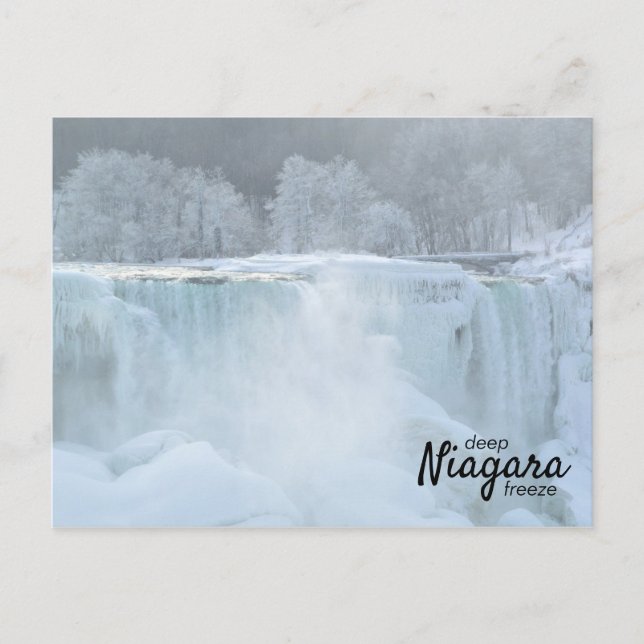 Winter Frozen American Falls | Niagara Deep Freeze Postkarte (Vorderseite)