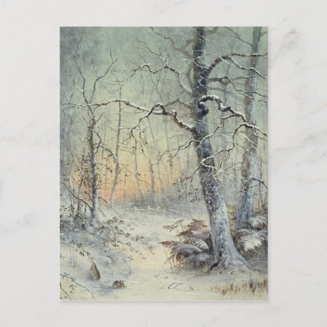 Winter-Frühstück Postkarte (Vorderseite)