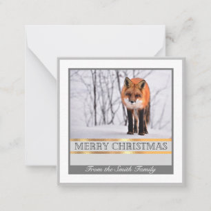 Winter-Fuchs-Familien-Grußkarte Mitteilungskarte