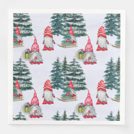 Winter Fun Gnomes Serviette