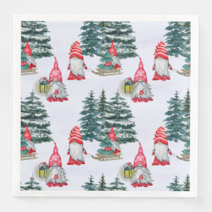 Winter Fun Gnomes Serviette
