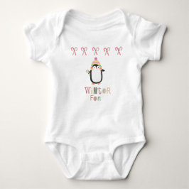 Winter Fun Penguin Baby Strampler