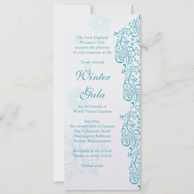 Winter Gala Fundraiser Corporate Party Einladung (Vorderseite)