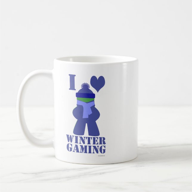 Winter Gamer Frozen Meeple Spaß Sprichwort Kaffeetasse (Links)
