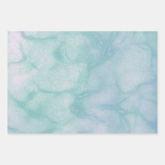 Winter Geburtstag Elegante Pastel Marble Wrapping  Geschenkpapier Set