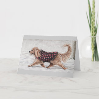 Winter gehen zuerst feiertagskarte