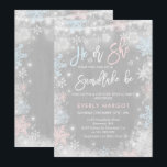 Winter Gender offenbaren Einladung rustikale Babyd<br><div class="desc">Einladung zum Wintergeschlecht Alle Designs sind © PIXEL PERFECTION PARTY LTD</div>