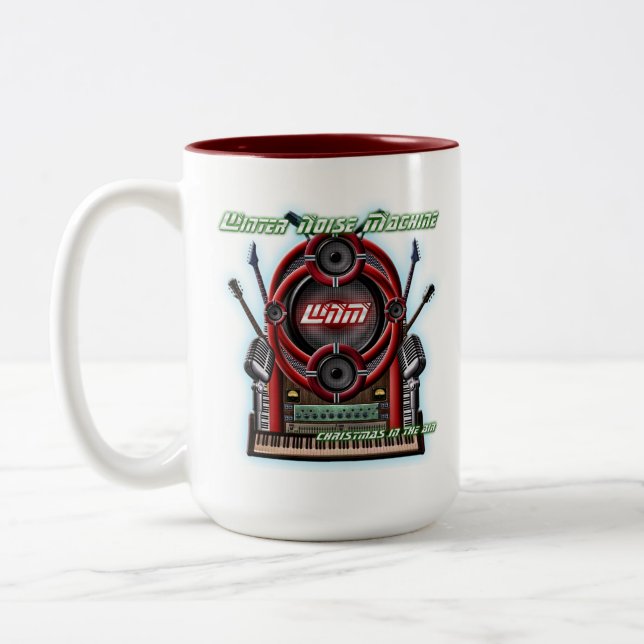Winter-Geräusch-Maschinen-Tasse Zweifarbige Tasse (Links)
