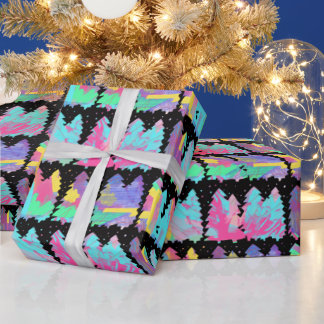 Winter-Geschenkpapier mit Bäumen Geschenkpapier