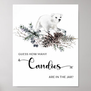 Winter geschlechtsneutral Schätzung wie viele Bonb Poster