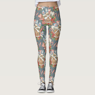 Winter-Gingerbread-Häuschen - Handschuhe Leggings