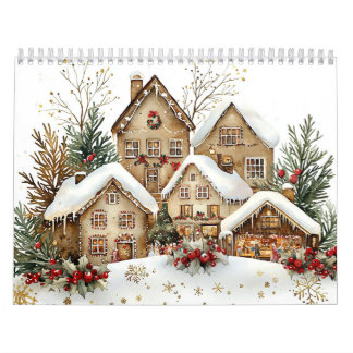 Winter Gingerbread Houses Kalender