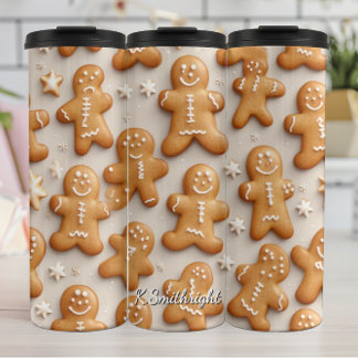 Winter-Gingerbread-Mosaik Thermosbecher