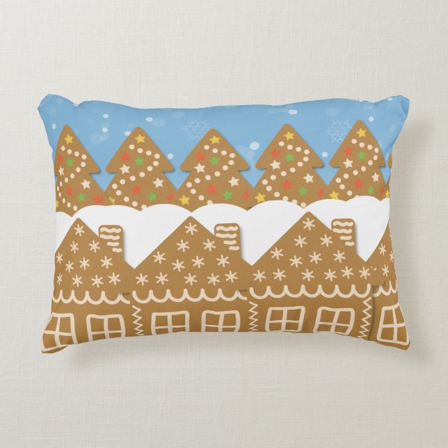 Winter Gingerbread Street Decorative  Dekokissen (Vorderseite)