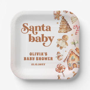 Winter Gingerbrot Weihnachtskochdusche Pappteller