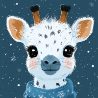 Winter-Giraffen-Charm-iPhone-/iPad-Hülle