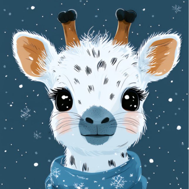Winter-Giraffen-Charm-iPhone-/iPad-Hülle Case-Mate iPhone Hülle ("Snowflakes, smiles, and cozy vibes long!")
