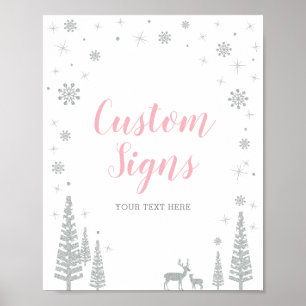 Winter-Girl-Baby-Shower, Bday Individuelle Party-S Poster
