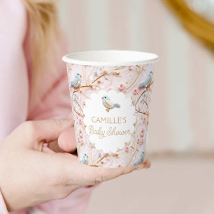 Winter Girl Babydusche Pink Blütendusche Personali Pappbecher