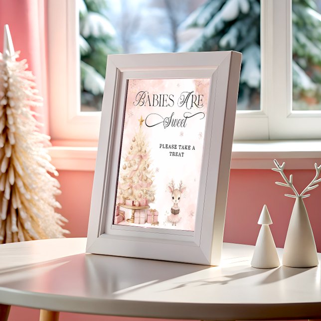 Winter Girl Deer Babies sind süß Nehmen Sie eine L Poster (Von Creator hochgeladen)