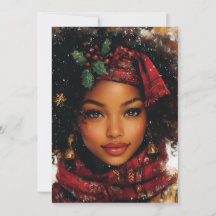 Winter Glow Afrocentric Queen – Weihnachtskunst