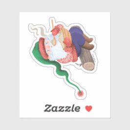 Winter Gnome Jultomten  Aufkleber