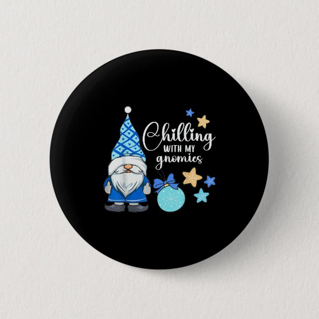 Winter Gnome, Nordic, Christmas Gnome  Button (Vorderseite)