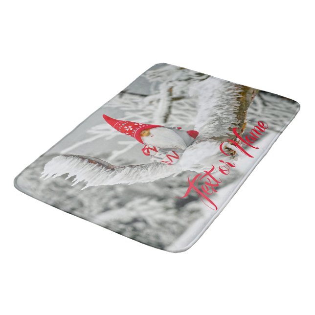 Winter Gnome Weihnachtsküche Bad Rug Mat Zuhause Badematte (Schrägansicht)