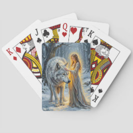Winter Goddess & White Wolf Spielkarten