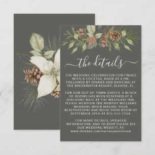 Winter-Grau Details RSVP Website Hochzeit Begleitkarte