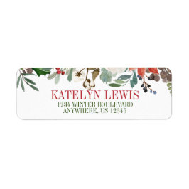 Winter Greenerity Address Labels mit Holly