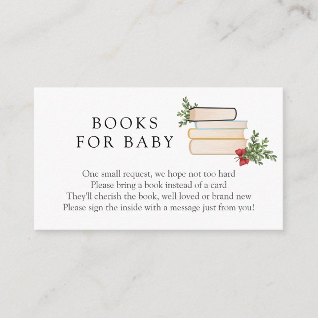 Winter Greenery Books for Baby insert card (Vorderseite)