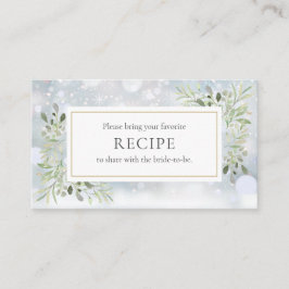 Winter Greenery Brautparty Rezept Begleitkarte