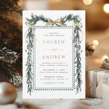 Winter Greenery Garland Wedding Gold & Green